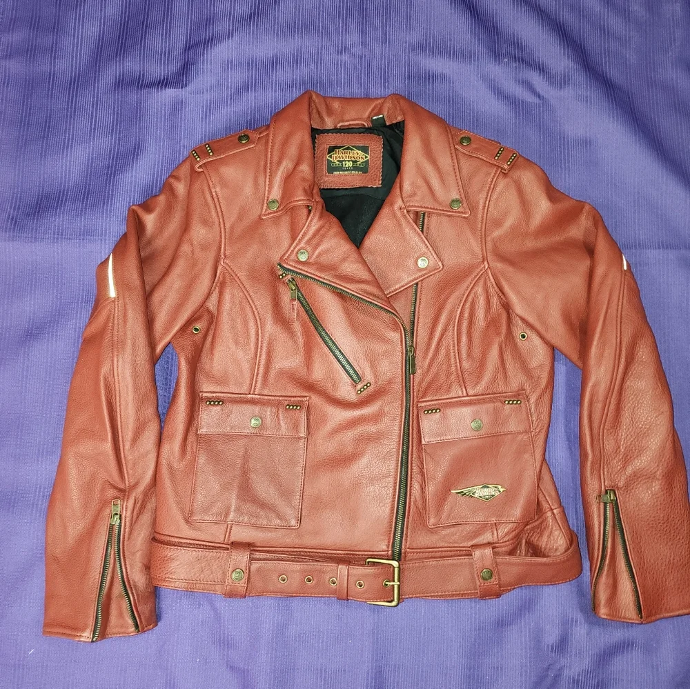 Harley-Davidson 120th Anniversary Collectors Edition Women's Leather Jacket - Picture 2 of 15